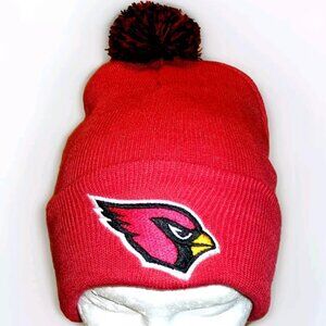 Arizona Cardinals Mens Adult Cuffed Cuff Pom Beanie Winter Hat Cap New Nfl Tags